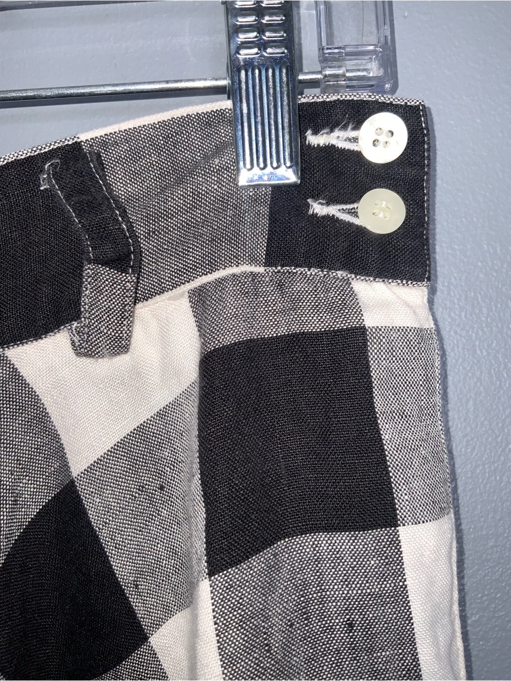 Liz Claiborne Vintage Black & White Linen Check A-Line Skirt Size 8 - Picture 4 of 9